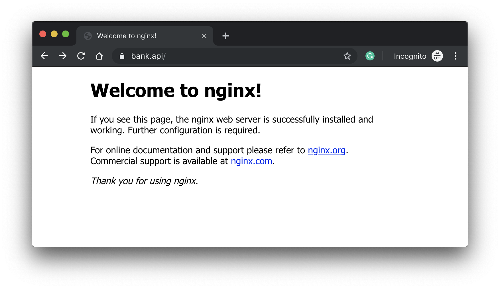 ตัวอย่าง NGINX mutual authentication